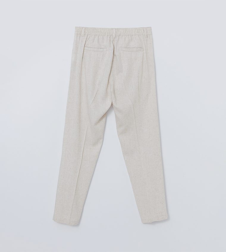 Pleat Detail Regular Fit Chinos