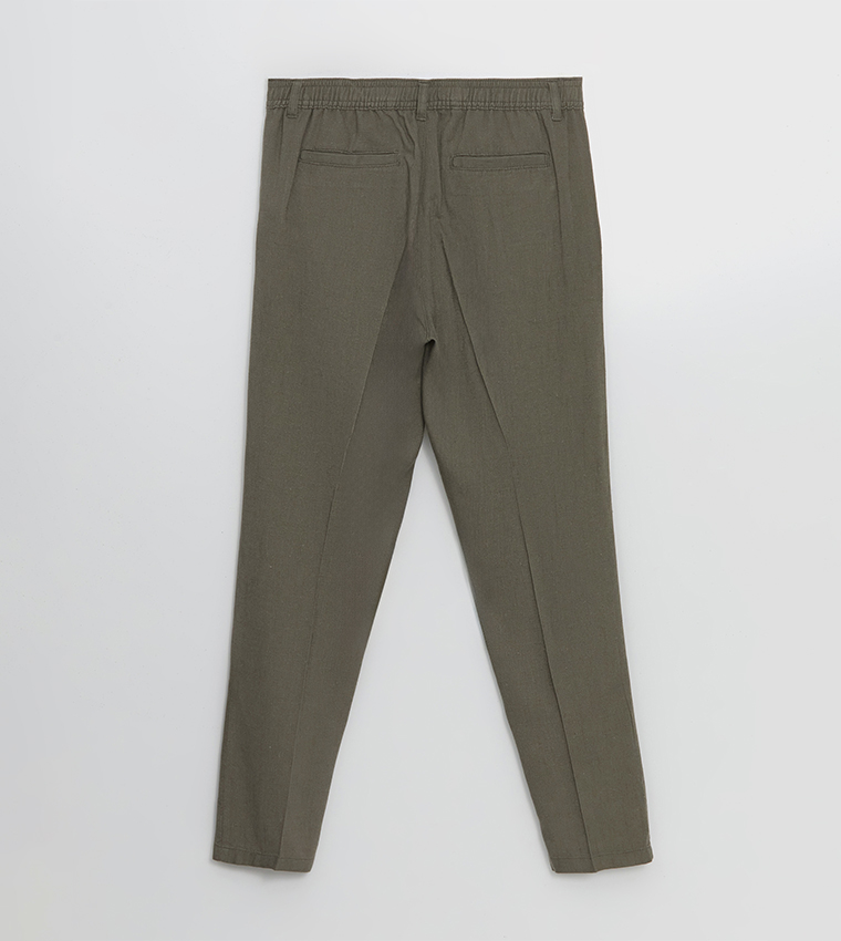Pleat Detail Regular Fit Chinos