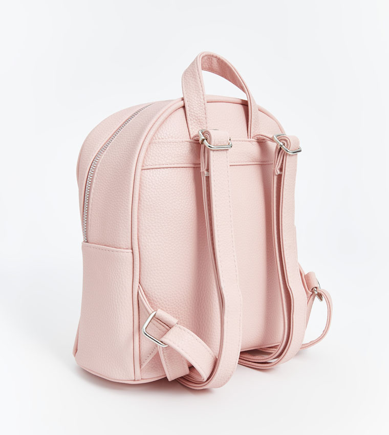 Textured Chain Detail Backpack
