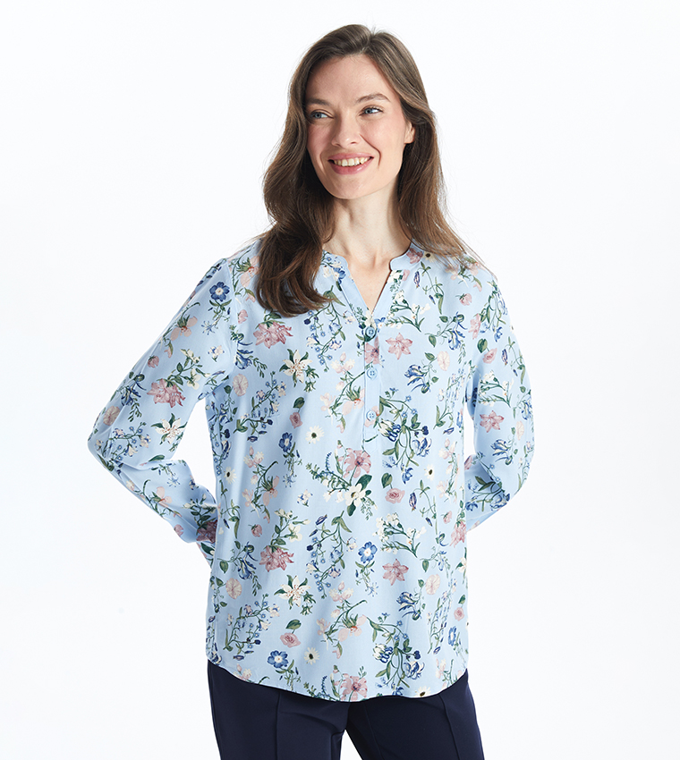 Floral Printed Long Sleeves Top