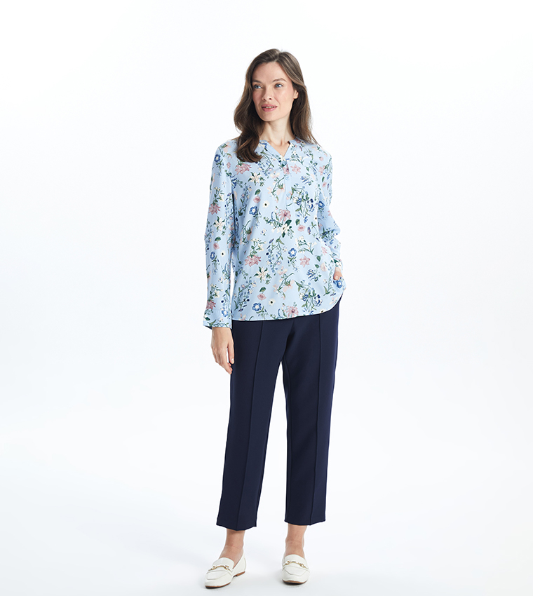 Floral Printed Long Sleeves Top