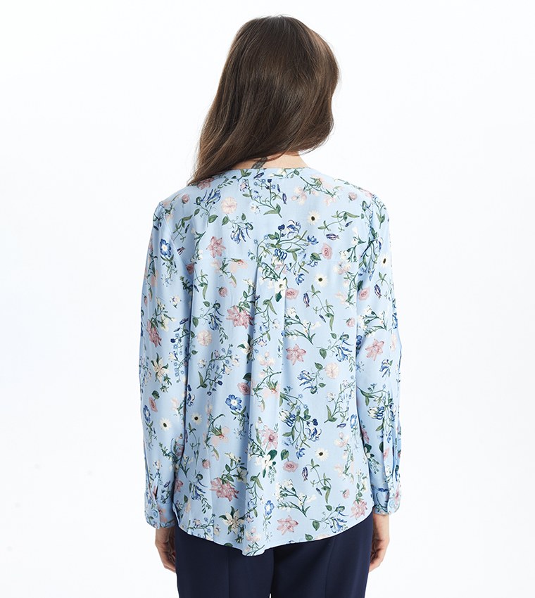 Floral Printed Long Sleeves Top