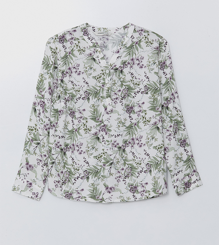 Floral Printed Long Sleeves Top