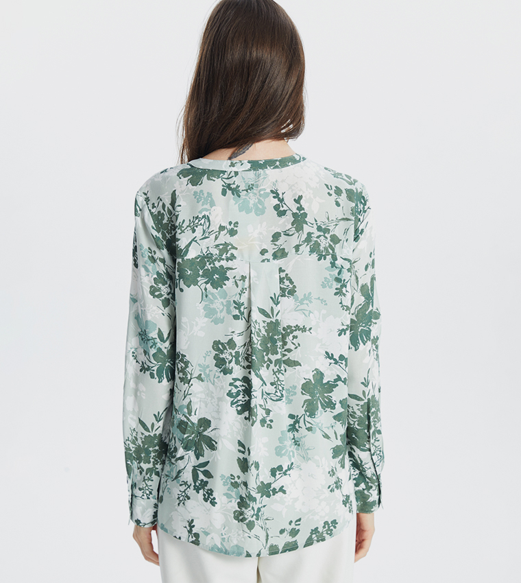 Floral Printed Long Sleeves Top