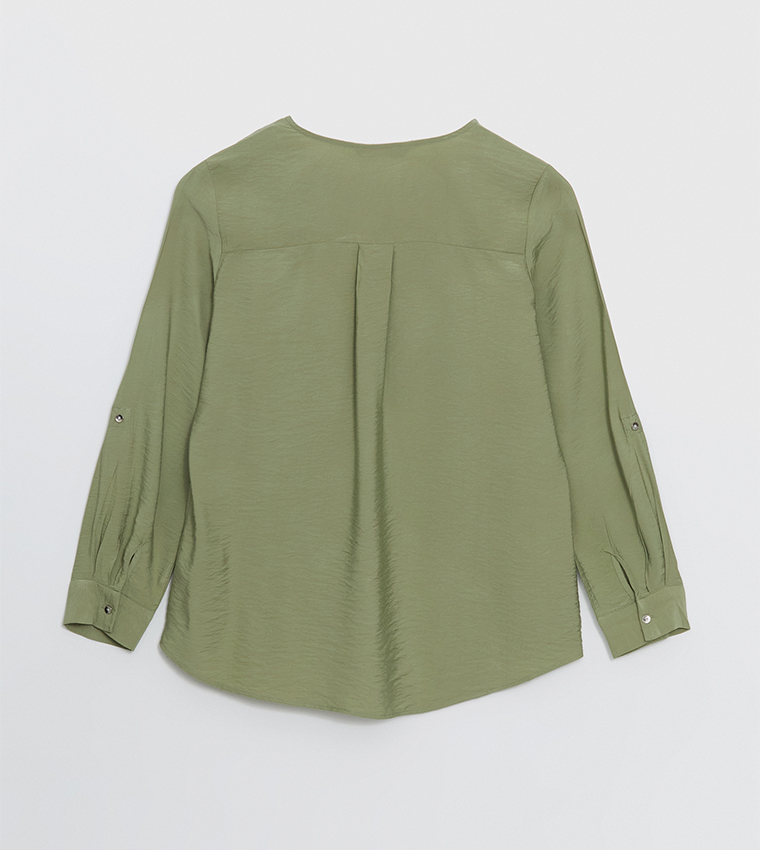 Textured Long Sleeves Top