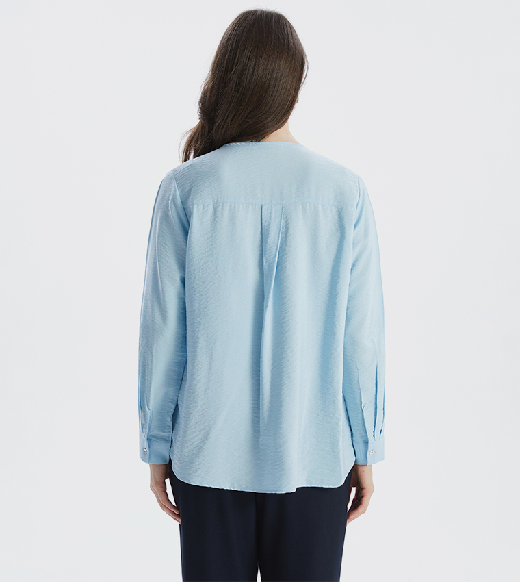 Textured Long Sleeves Top