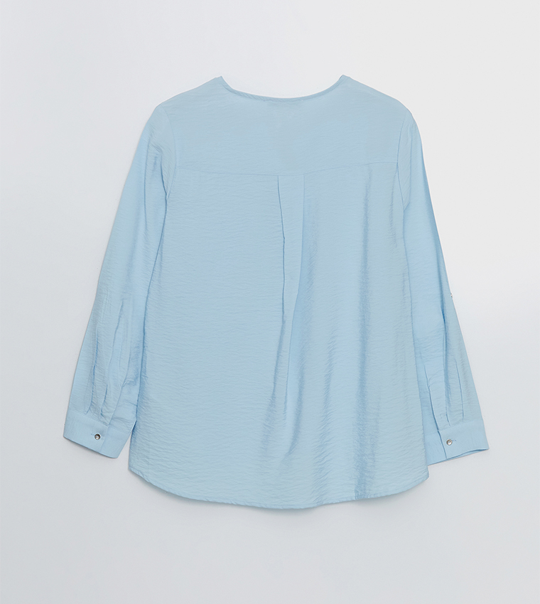 Textured Long Sleeves Top