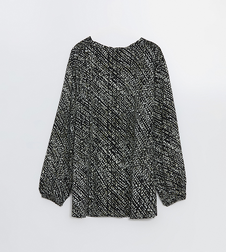 Patterned Long Sleeves Top