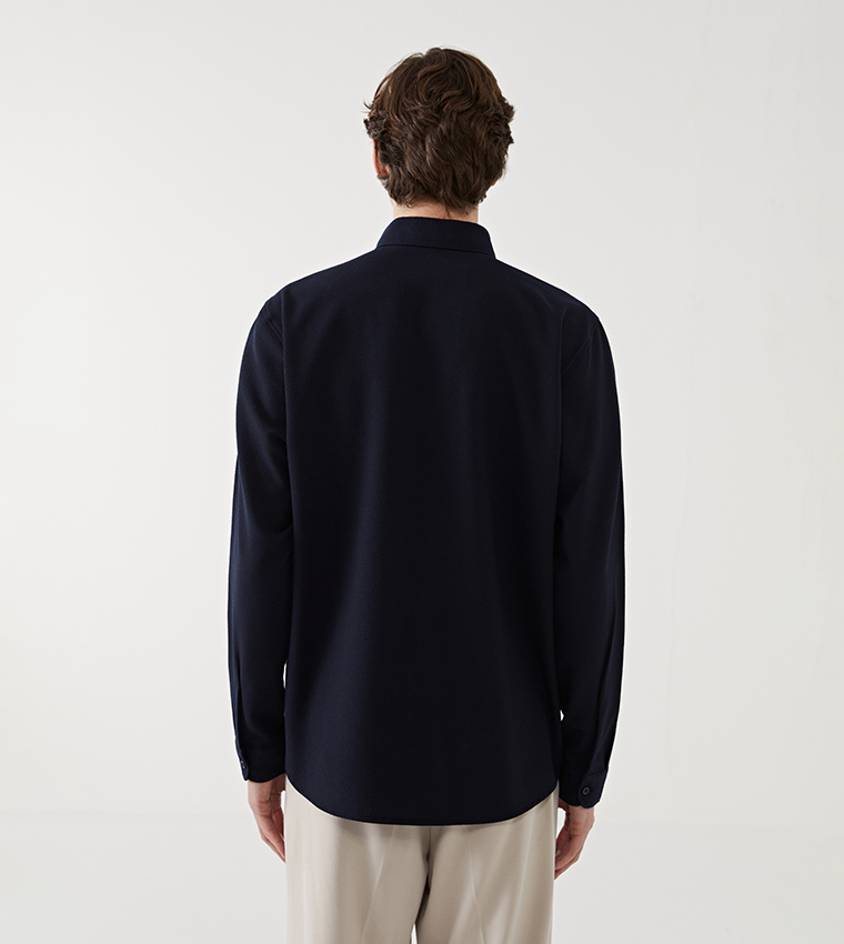 Textured Long Sleeves Shirt