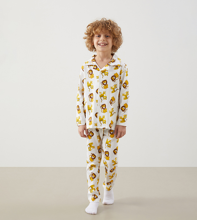 Printed Long Sleeves Pajama Set