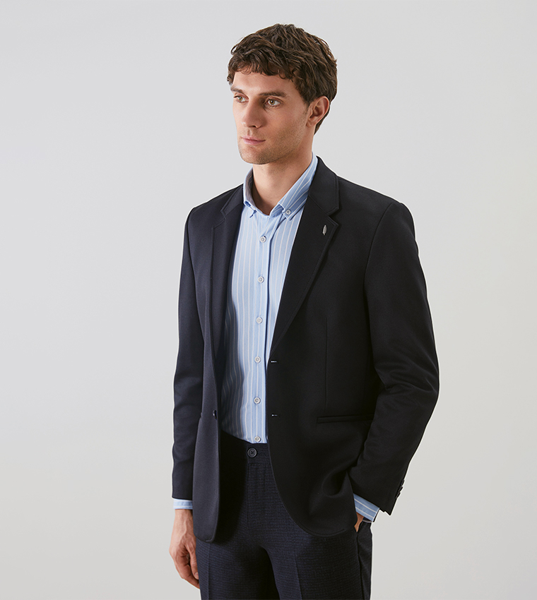 Single Breasted Lapel Collar Blazer