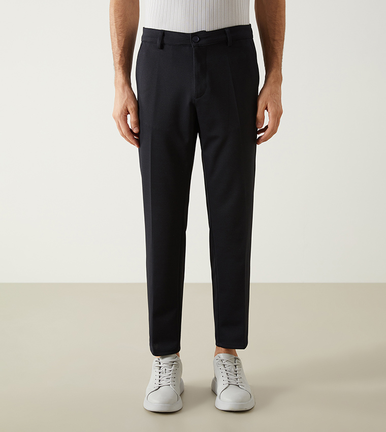 Solid Standard Fit Trousers