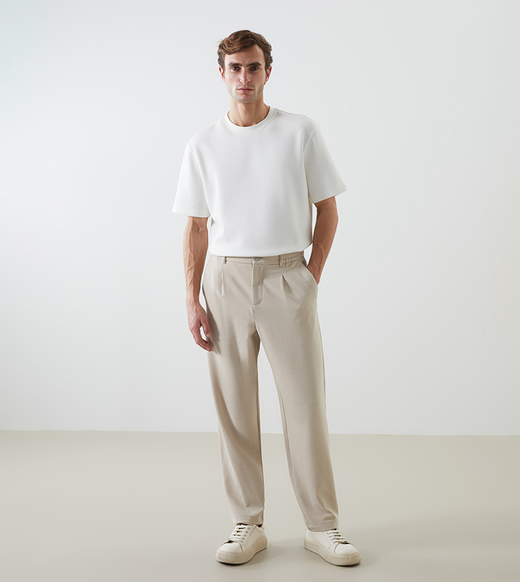 Pleat Detail Standard Fit Trousers