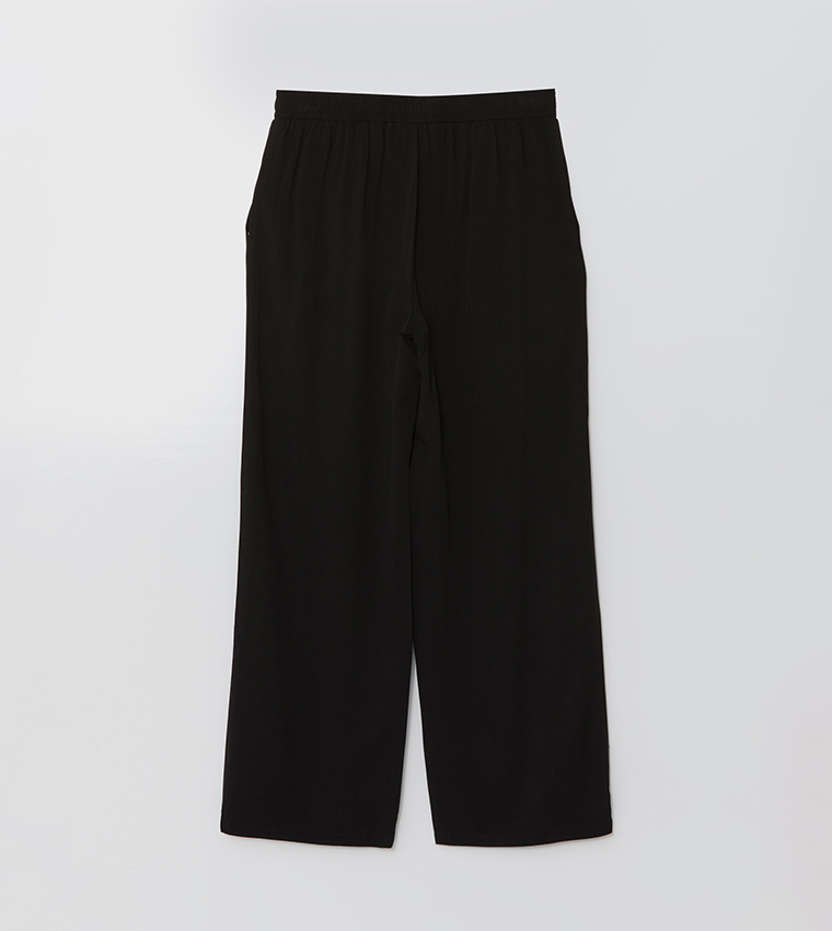 Elastic Waist Straight Fit Pants