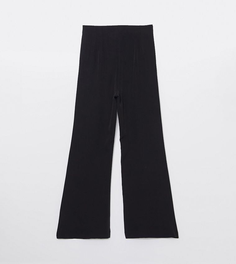 Elastic Waist Wide Leg Trousers