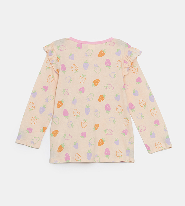 Printed Long Sleeves Pajama Set
