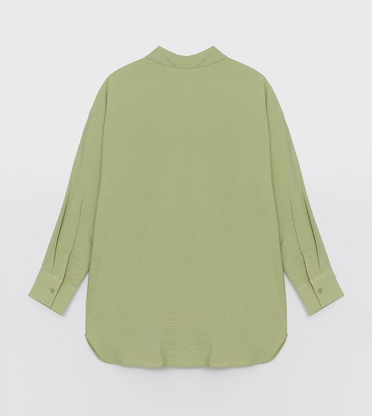 Textured Long Sleeves Tunic Shirt