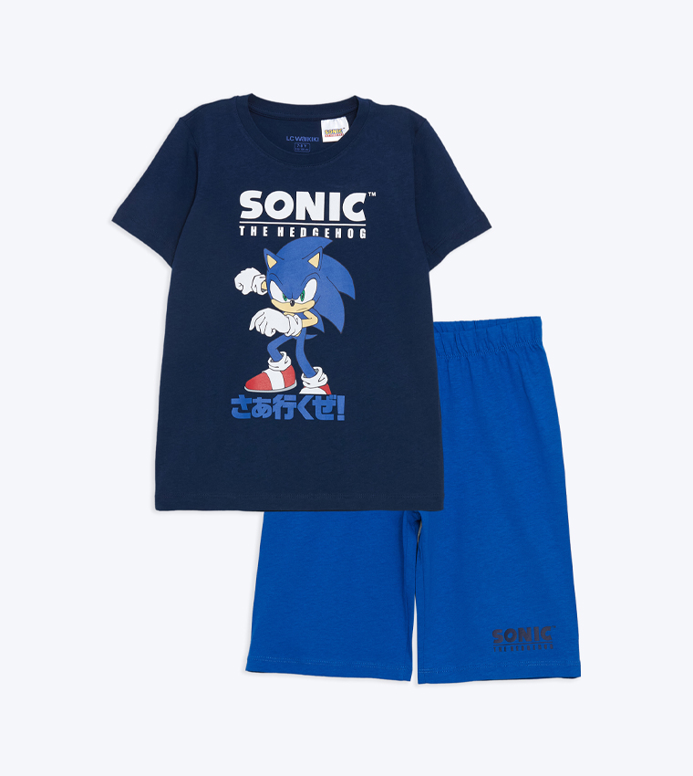 Sonic Printed Shorty Pyjama Set