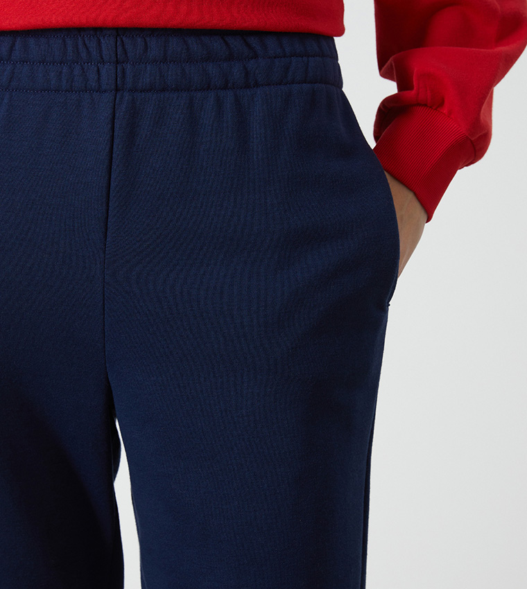 Solid Elastic Waist Joggers