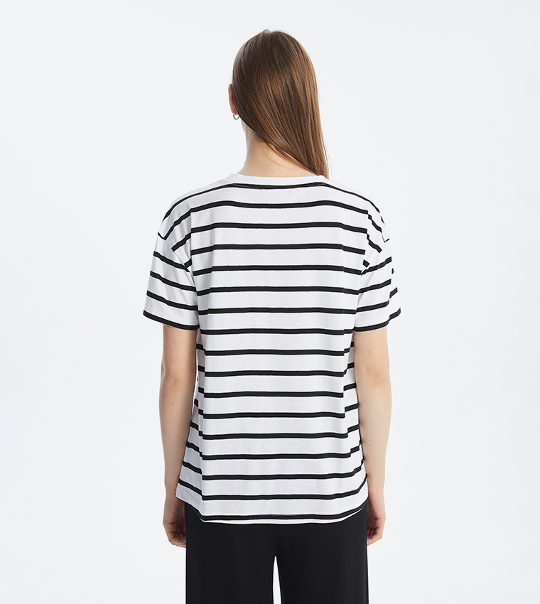 Striped Crew Neck T-Shirt