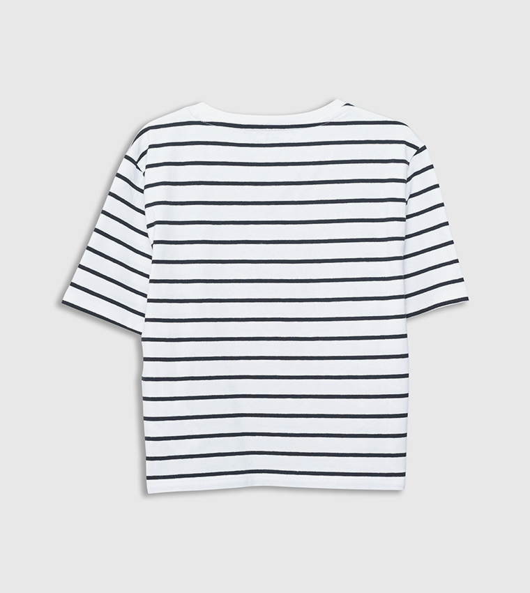 Striped Short Sleeves Casual T-Shirt