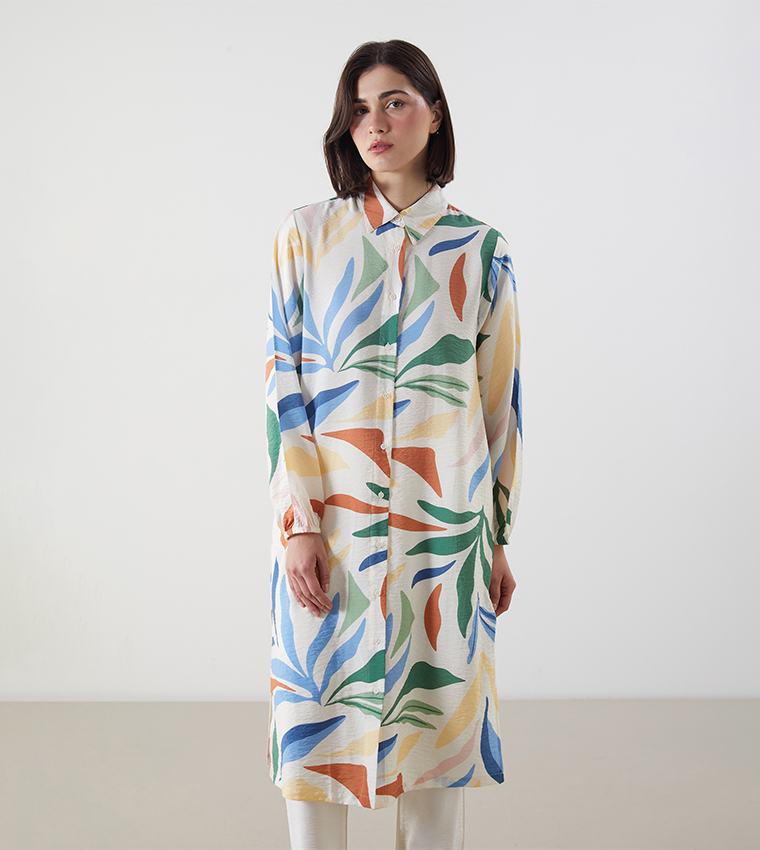 Patterned Long Sleeves Tunic