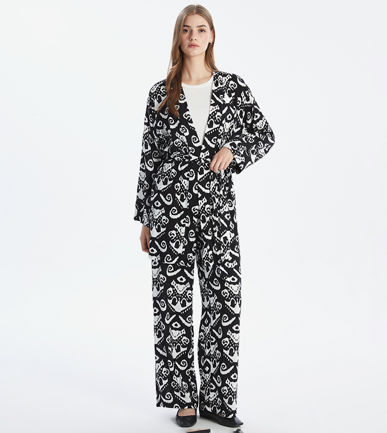Printed Long Sleeves Kimono
