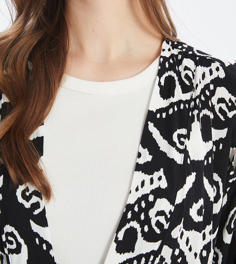 Printed Long Sleeves Kimono