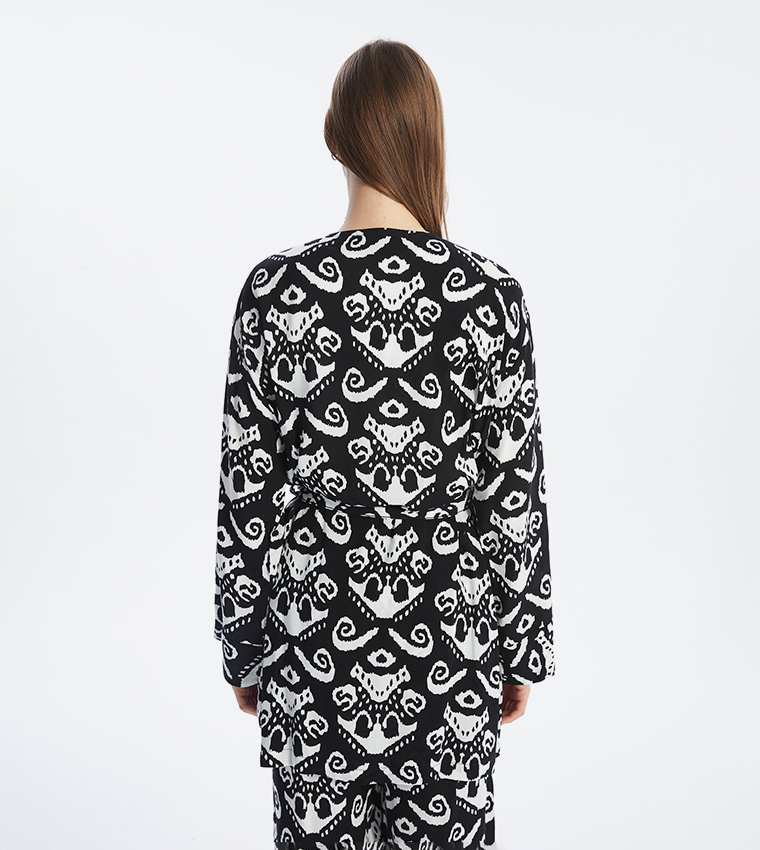 Printed Long Sleeves Kimono