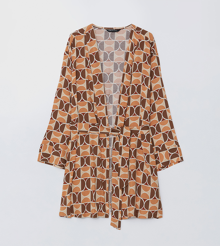 Patterned Long Sleeves Kimono