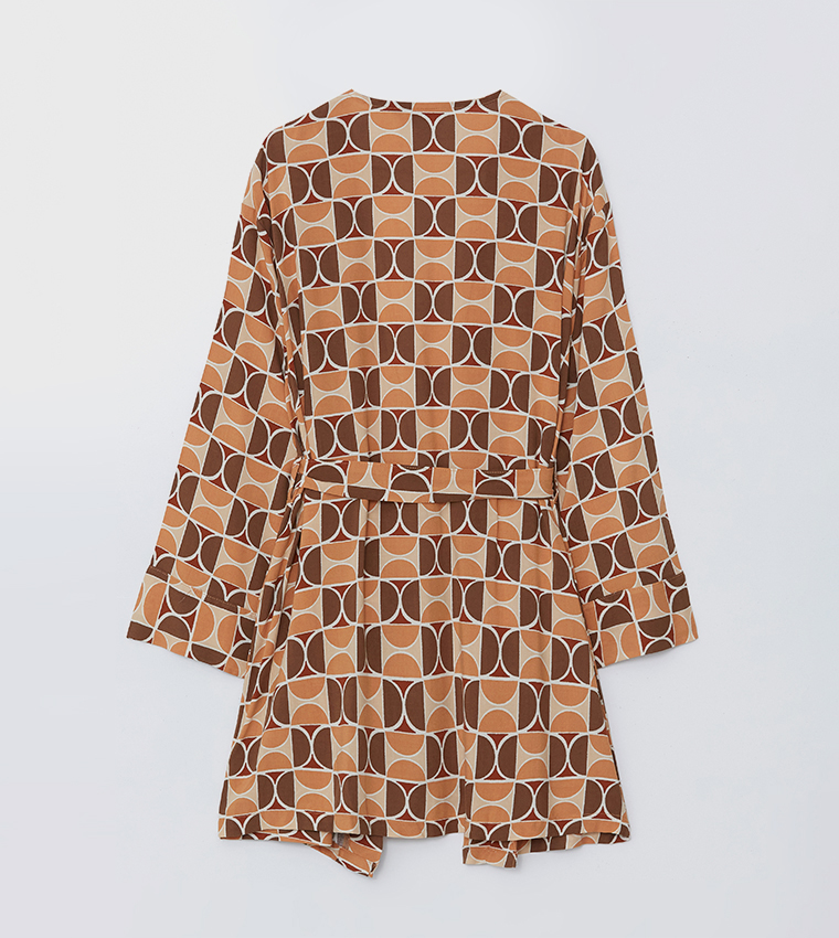 Patterned Long Sleeves Kimono