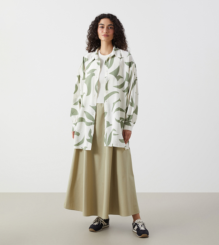 Patterned Long Sleeves Tunic
