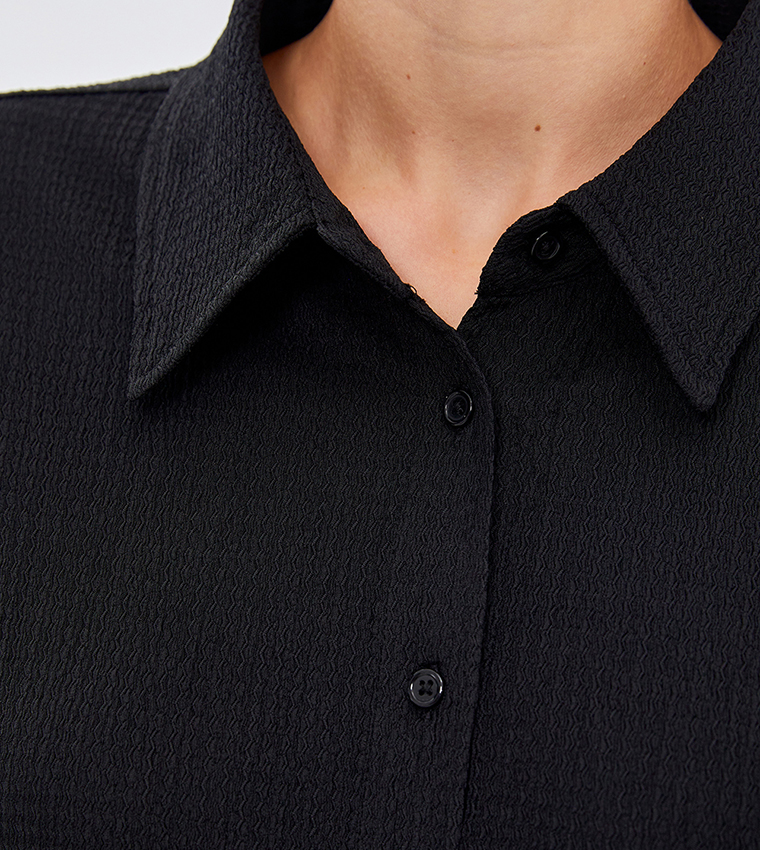Textured Long Sleeves Tunic