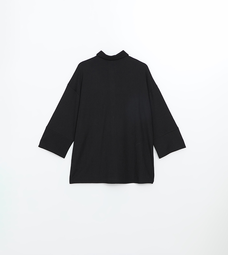 Textured Long Sleeves Tunic