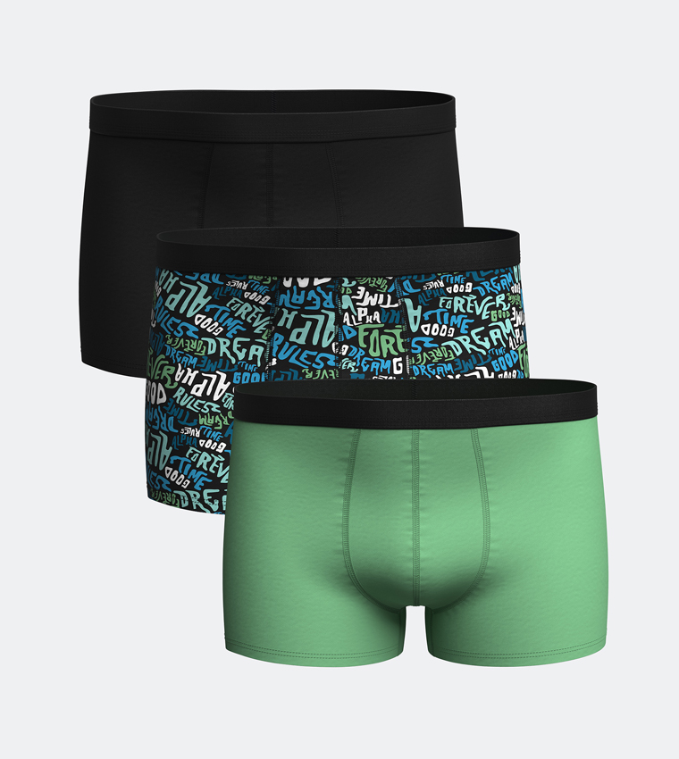 Pack of 3 Printed Boxer Briefs
