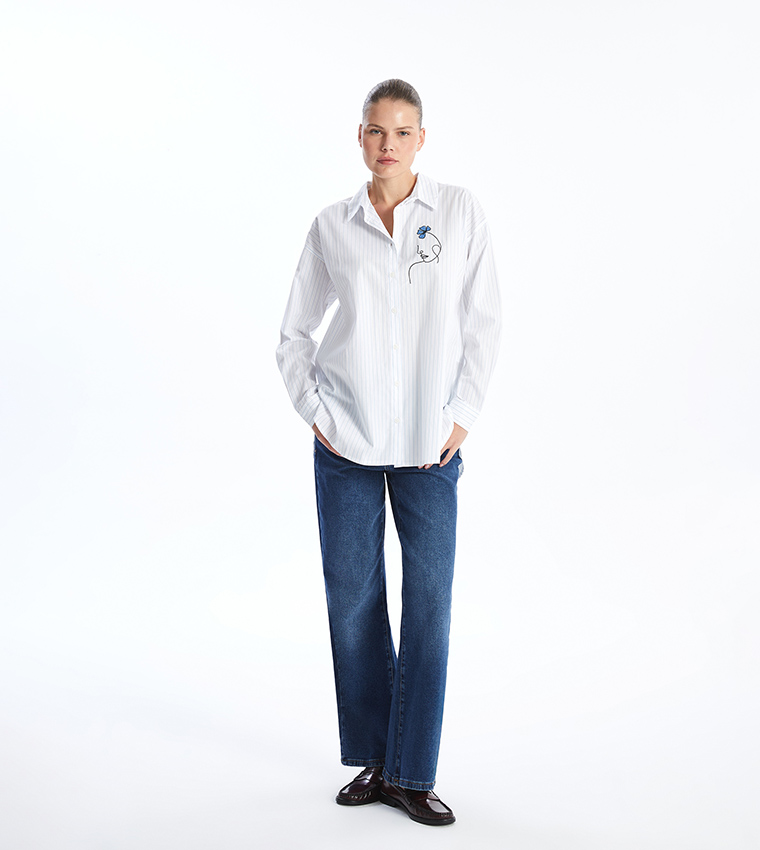 Striped Long Sleeves Tunic Shirt