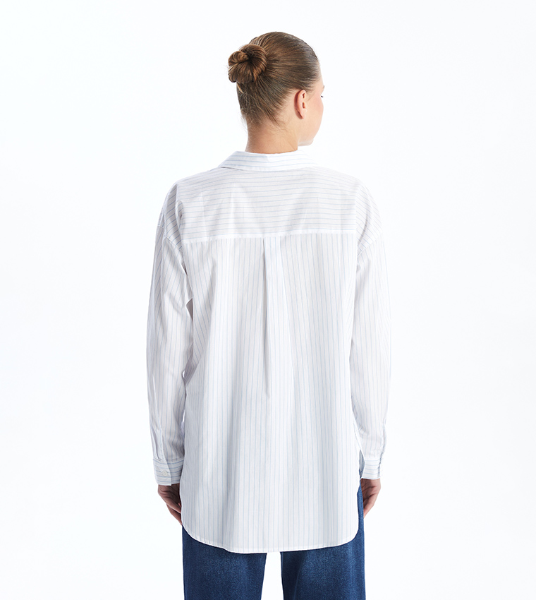 Striped Long Sleeves Tunic Shirt