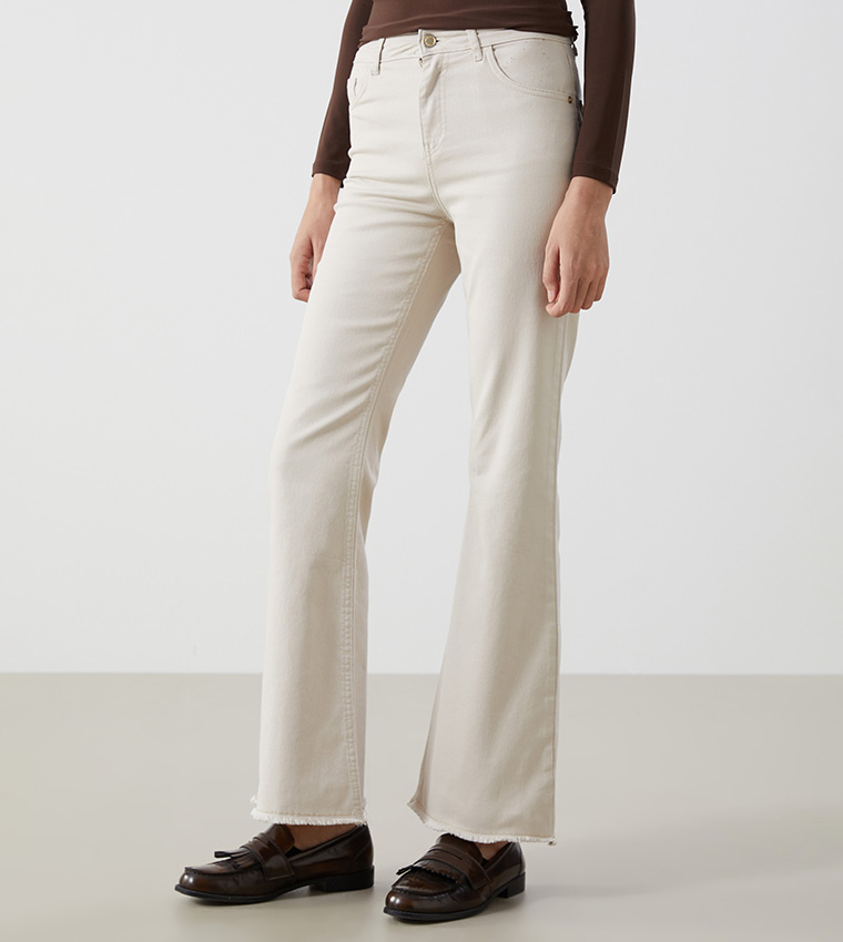 Solid Flared Jeans