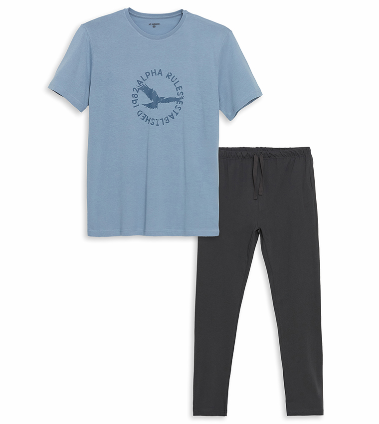 Printed Short Sleeves Pyjama Set