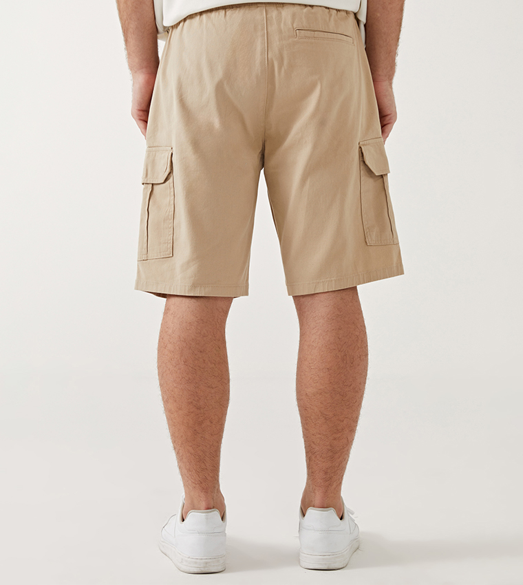 Drawstring Waist Cargo Shorts