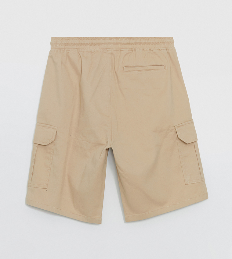 Drawstring Waist Cargo Shorts