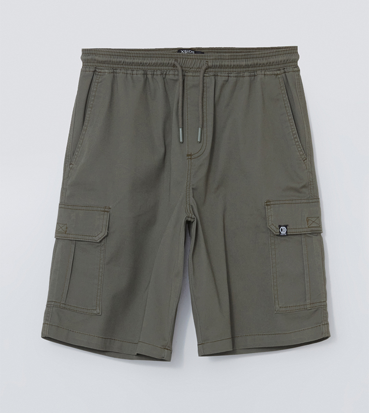 Drawstring Waist Cargo Shorts