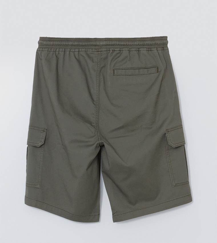 Drawstring Waist Cargo Shorts