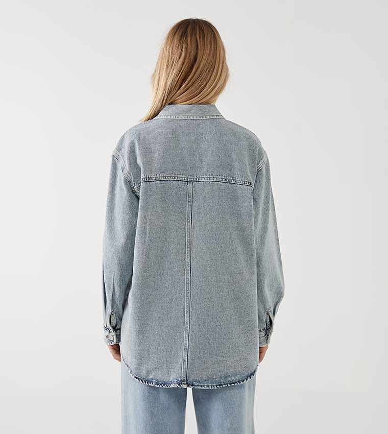 Pocket Detail Long Sleeves Denim Jacket