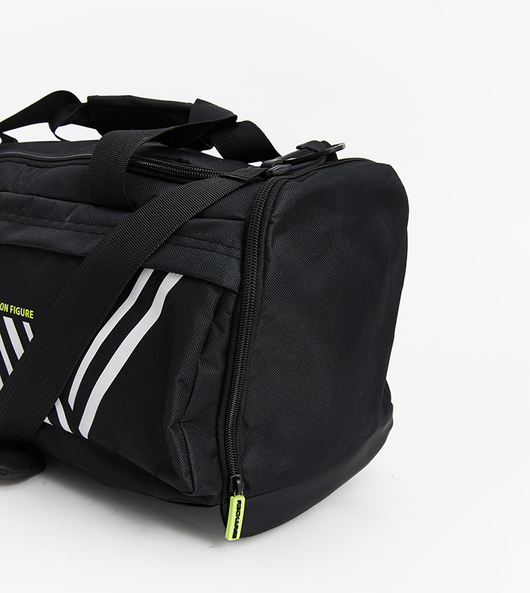 Printed Zippered Gym Duffle Bag