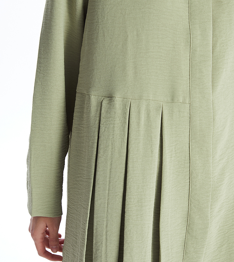 Textured Long Sleeves Tunic Shirt