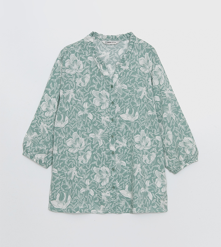 Floral Printed 3/4 Sleeves Top