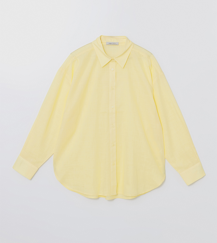 Solid Long Sleeves Oversized Shirt