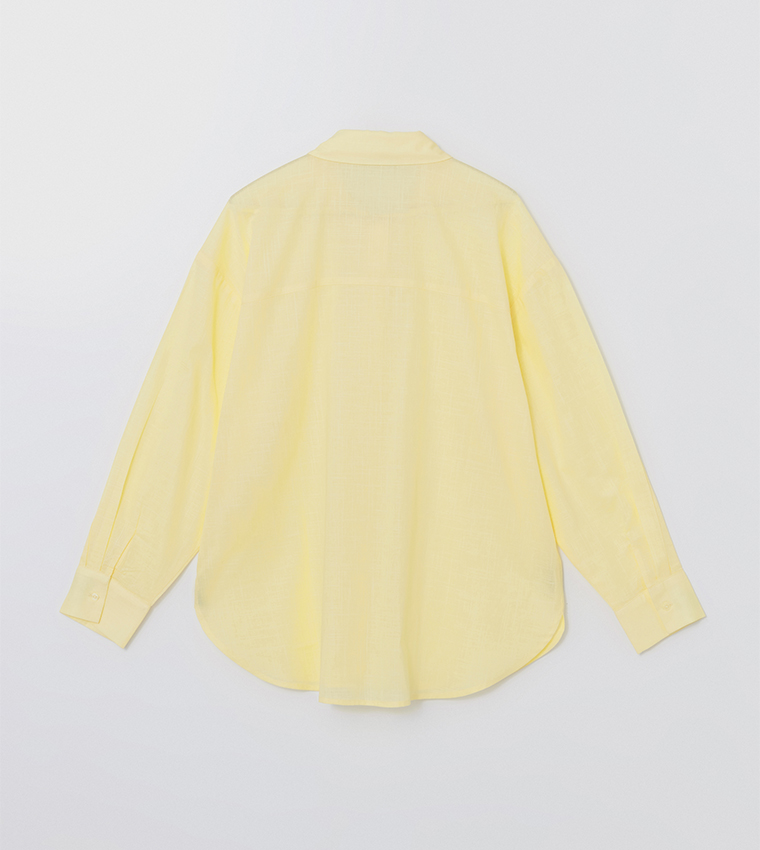 Solid Long Sleeves Oversized Shirt
