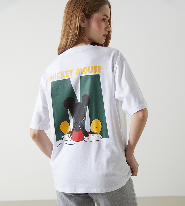 Buy LC Waikiki Mickey Mouse Back Printed Oversized T Shirt In